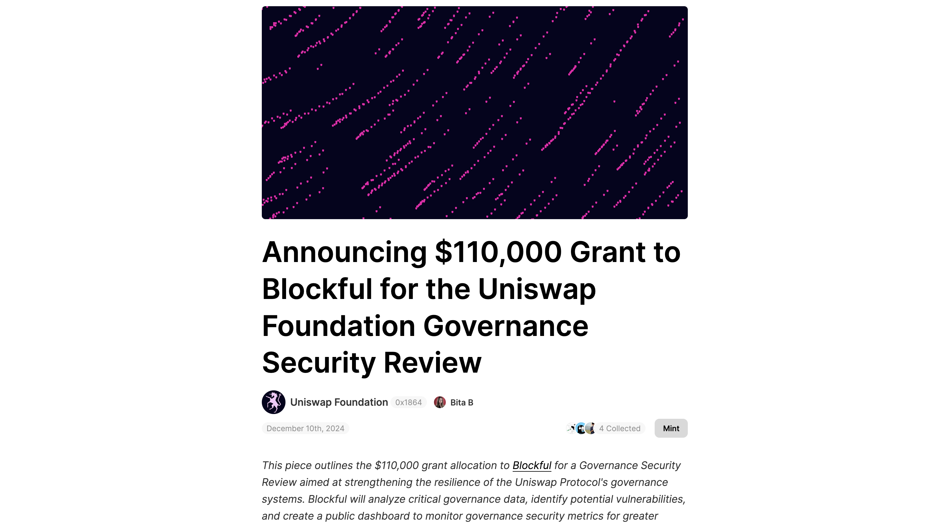 Uniswap Governance Security Platform